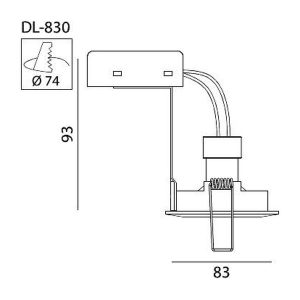 Solar Light Ronde halogeen Downlights 83mm 35 W 230 V staal