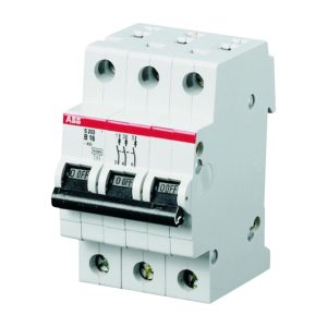 ABB S203, installatieautomaat Installatieautomaten 10 A 3-polig B-kar