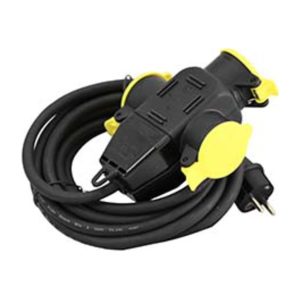 3 voudig verlengsnoer H07RN-F 3G1,5, met deksel, 10m