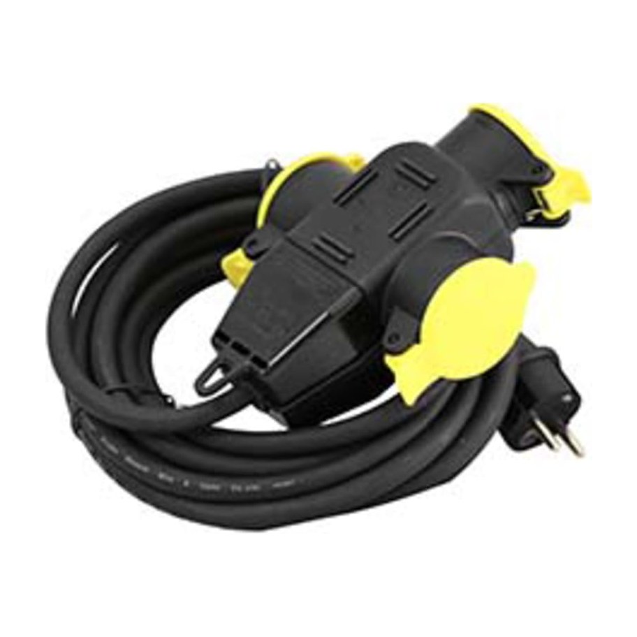 3 voudig verlengsnoer H07RN-F 3G1,5, met deksel, 10m
