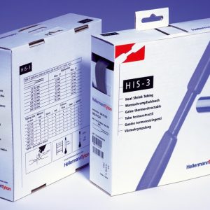HellermannTyton Krimpkous, warmkrimp, dunwandig, Ø12-4mm, PO-X, lengte 5m, zwart