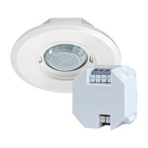ESYLUX Plafondaanwezigheidssensor PD-FLAT 360I/8 round white DALI set