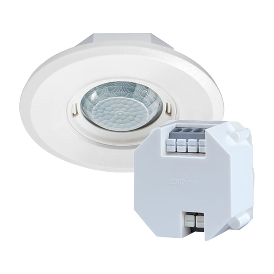 ESYLUX Plafondaanwezigheidssensor PD-FLAT 360I/8 round white DALI set