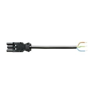 Wieland GST18I3 aansluitsnoer male 1,5MM² 2 meter PVC ECA zwart