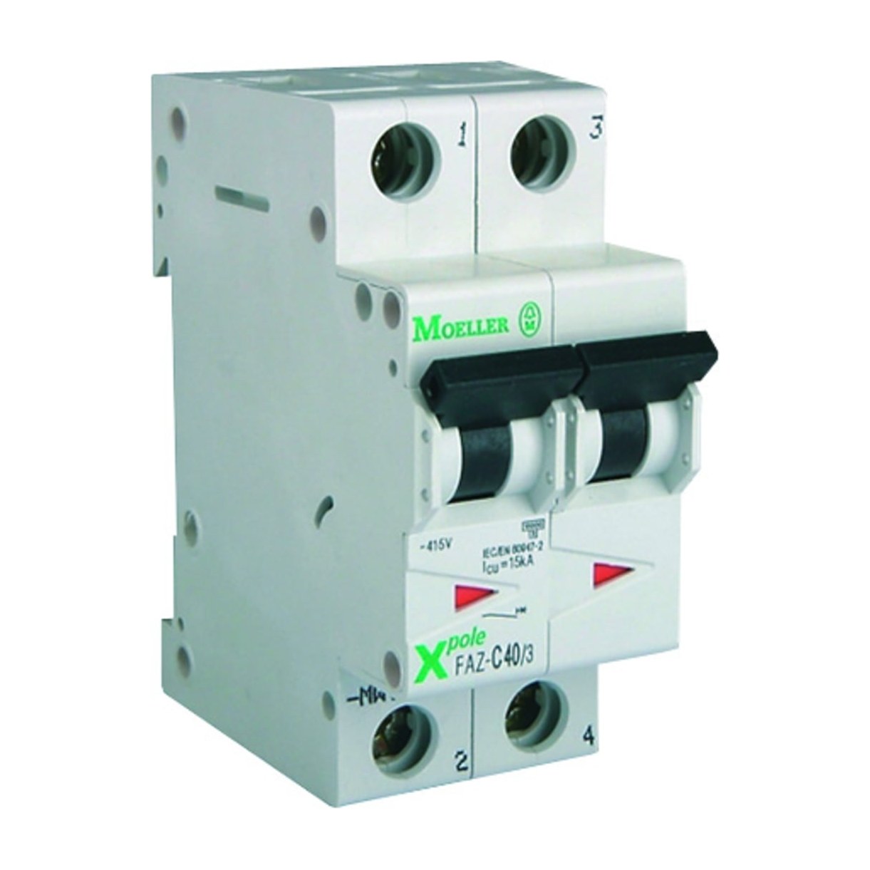 Eaton FAZ-C16/2 Installatieautomaat 2P 16 Ampere C-kar 10kA 400V 2 MOD