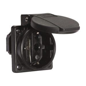 BALS Wandcontactdoos IP54 zwart