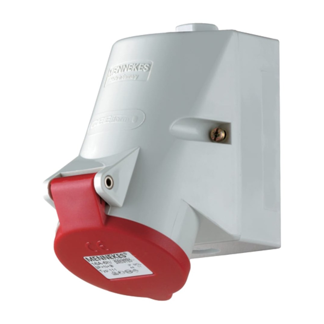 Mennekes CEE-wandcontactdoos 16 A 415 V 5-polig IP44 rood 111