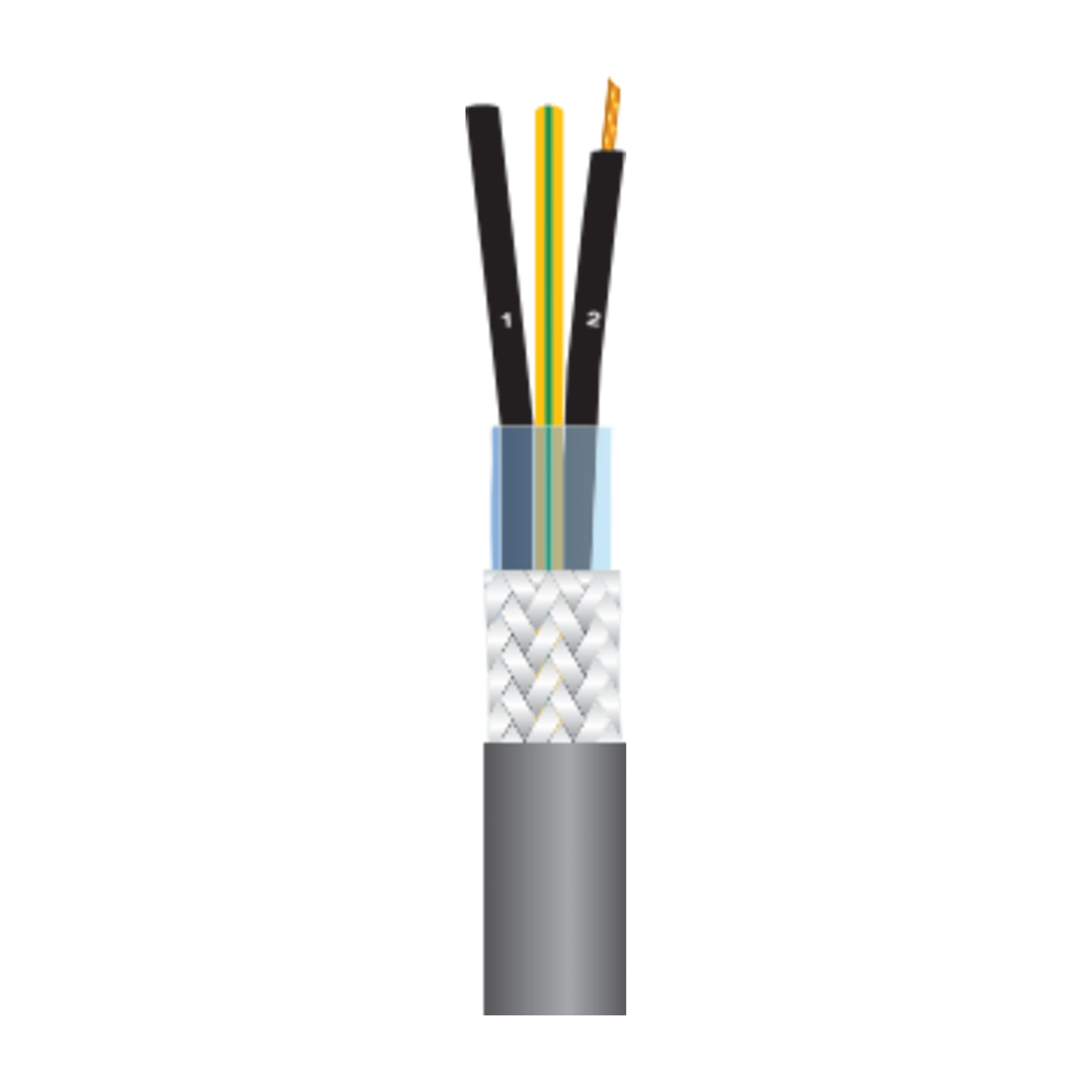 Solar Stuurstroomkabel Halogeenvrij Afgeschermd 3X0,75mm²