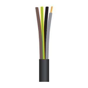Solar H05VV-F flexibele voedingskabel Aansluitkabel groen pvc C03130 Zwart
