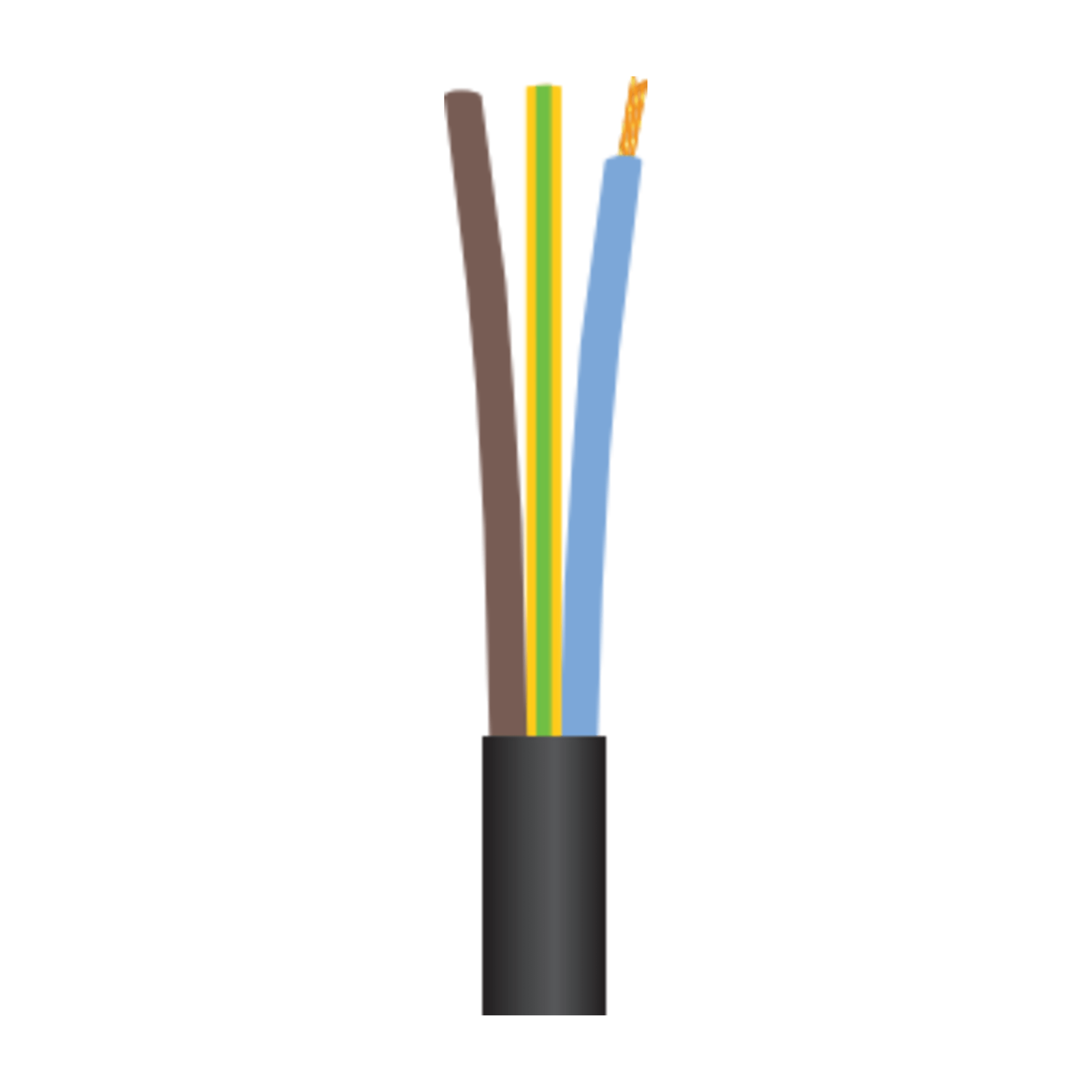 Solar H05VV-F flexibele voedingskabel Aansluitkabel groen pvc C03120 Zwart