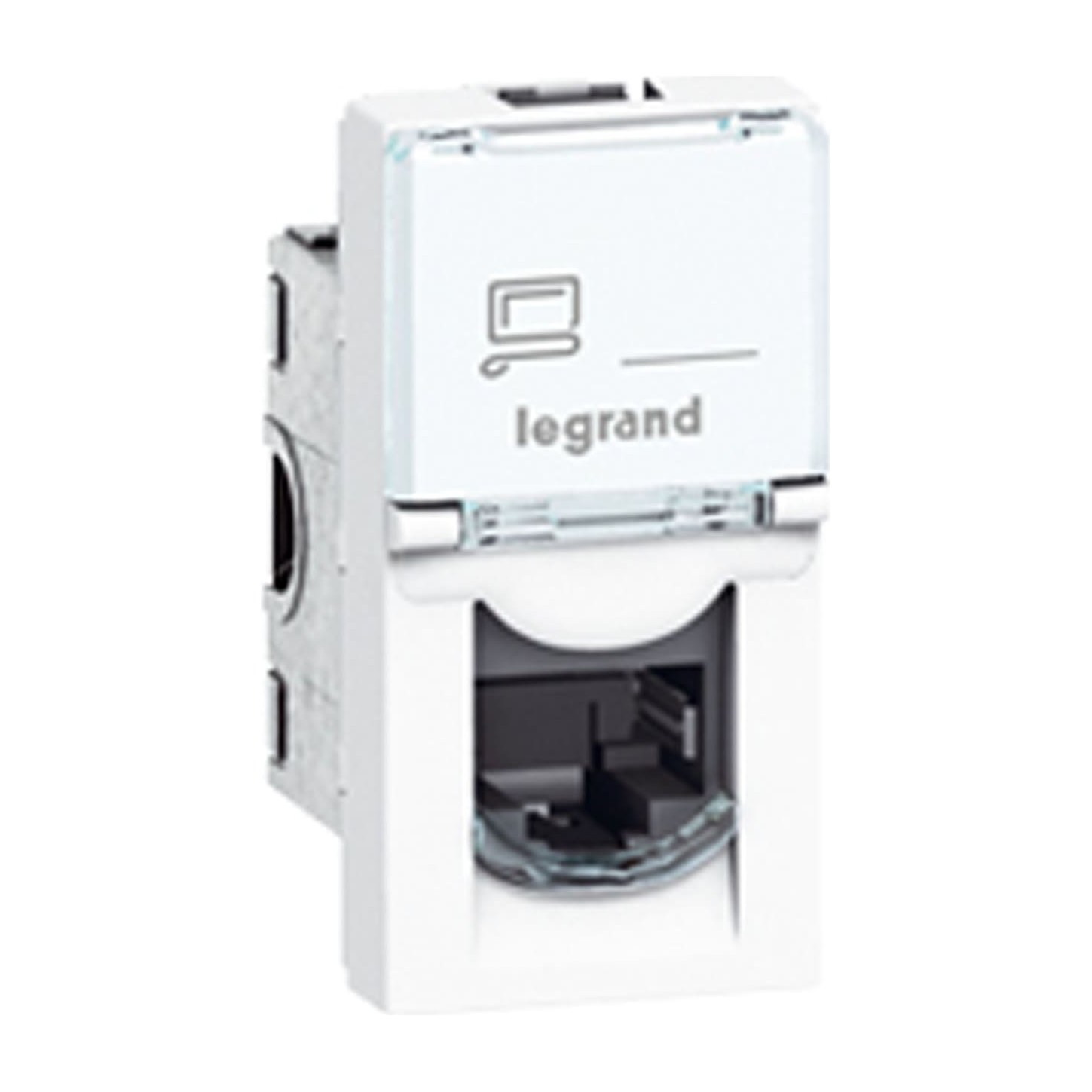 Legrand Mosaic connector CAT6 UTP RJ45 1 module breed wit