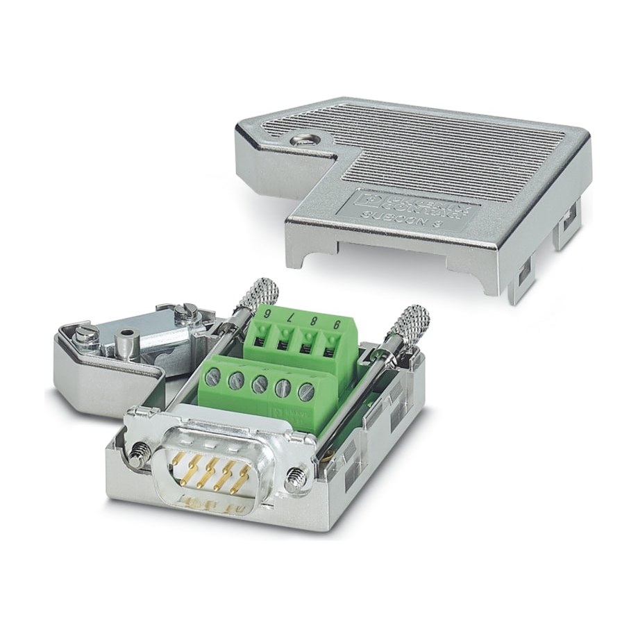 Phoenix Contact D-SUB-connector met een kabelingang, 9-polig, uitvoering: stift