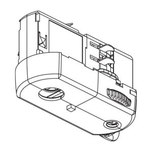 Global Trac spanningsrail adapter, 3-fase, wit (RAL 9016)