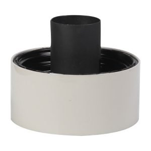 Plafond-/wandarmatuur, universeel, 60W, E27, grijs, Ø97mm