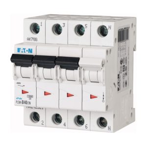 Eaton PLSM-C40/3N-MW Installatieautomaat 4P 40 Ampere C-KAR 400V 4 MOD