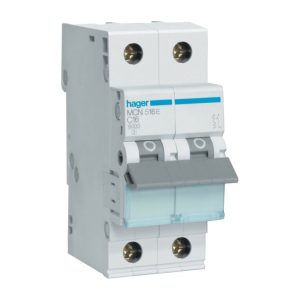 Hager MCN516E Installatieautomaat 1P+N 16 Ampere C-KAR 6kA 230V 2 MOD
