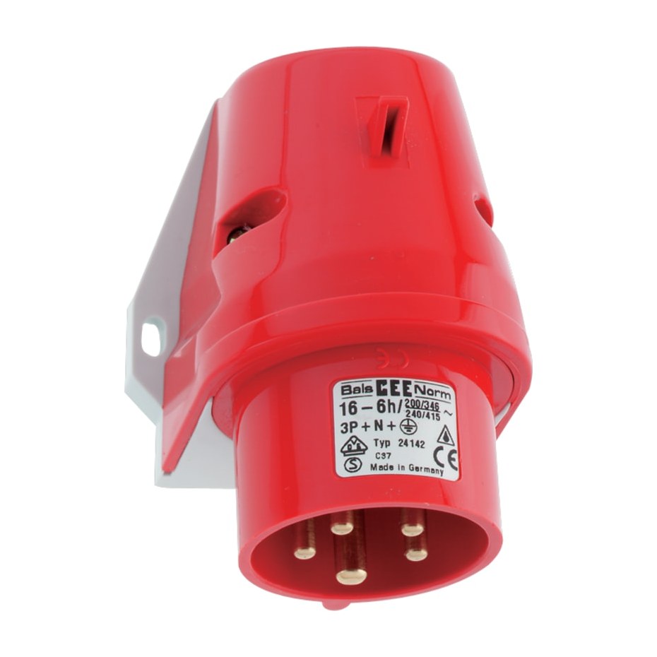 BALS CEE-toestelcontactstop 16 A 400 V 5-polig IP44 rood opbouw