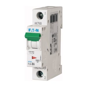 Eaton PLS6-B6-MW Installatieautomaat 1P 6 Ampere B-KAR 6kA 230V 1 MOD