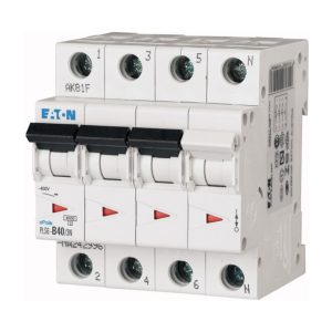 Eaton PLS6-B40/3N-MW Installatieautomaat 4P 40 Ampere B-KAR 400V 4 MOD