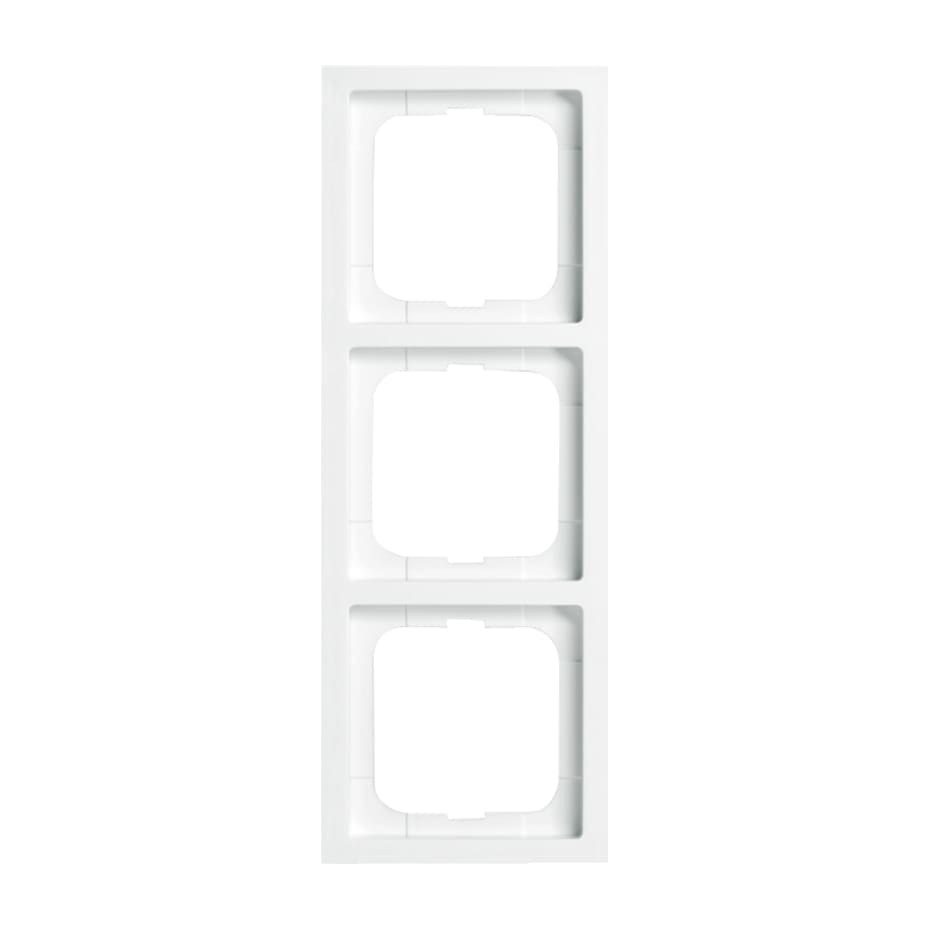 Busch-Jaeger ABB, afdekraam hoekig, 3v f-studiowit, 1723-184K, 2CKA001754A4237