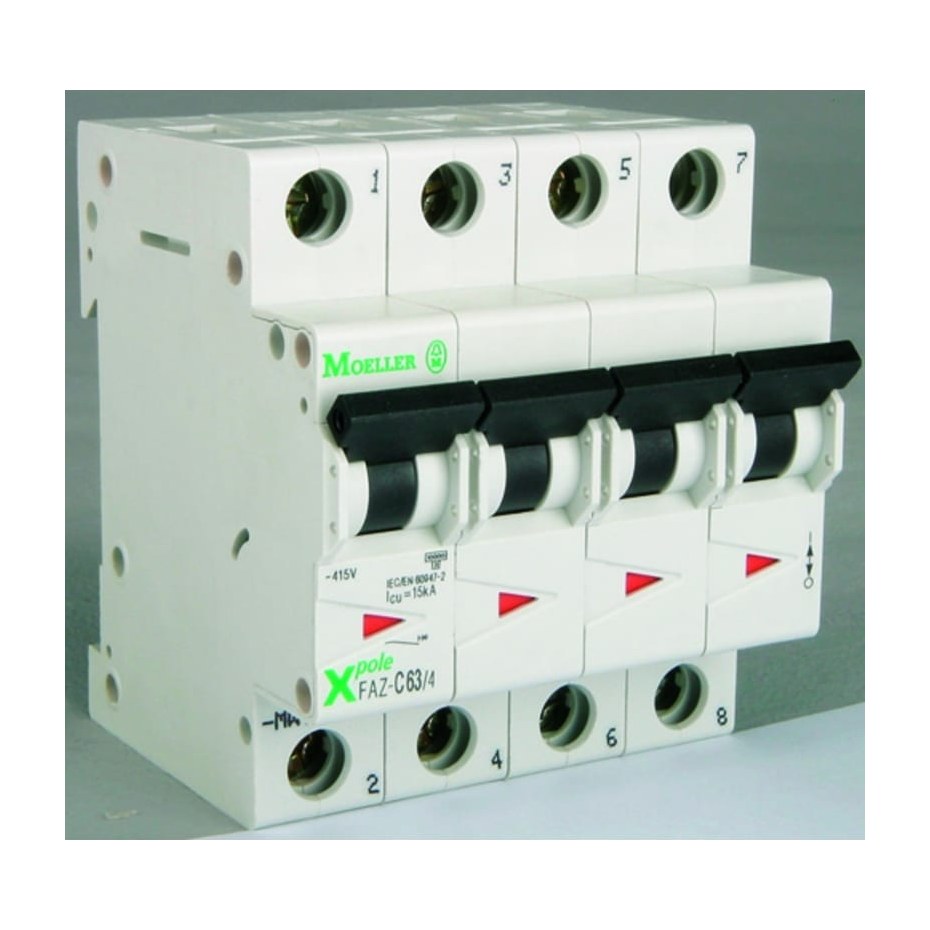 Eaton FAZ-C40/4 Installatieautomaat 4P 40 Ampere C-KAR 400V 4 MOD