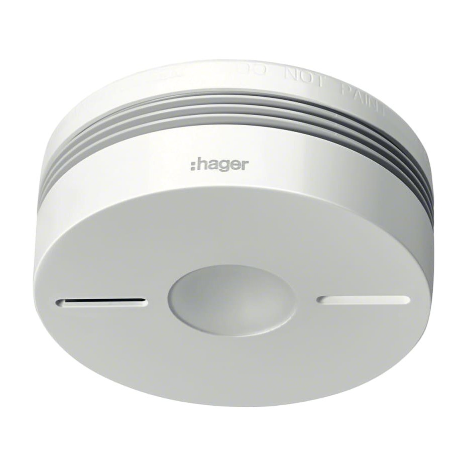 Hager Rookmelder, RF-koppelbaar (TG55x), wit, lithium batterij 10 jaar