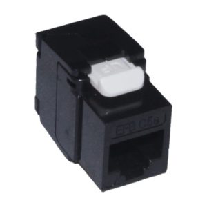 Solar Plus Keystone connector, jack, Cat5E, RJ45, aansluitwijze insnij/idc, AWG 22-24, zwart