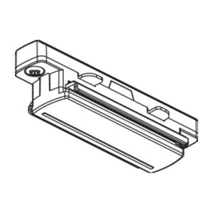 Global Trac Base spanningsrail koppeling, 1-fase, wit (RAL 9016)