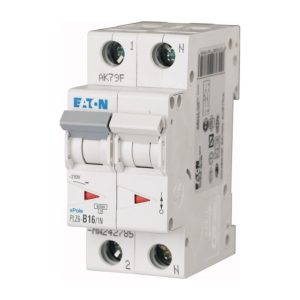 Eaton PLZ6-B16/1N-MW Installatieautomaat 1P+N 16 Ampere B-KAR 6kA 230V 2 MOD
