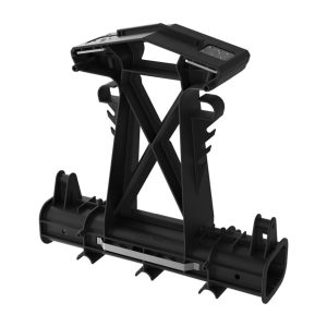 Enstall Esdec FlatFix Fusion, basiselement, hoog, met aarding, kunststof zwart