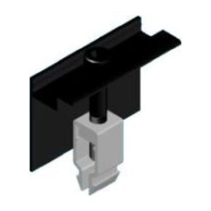 Enstall Solarstell Easy klik eindklem tbv montagerail. 30mm, kleur zwart